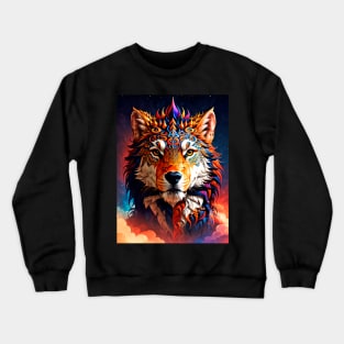 Celestial Doggon - Trippy Psychedelic Art Crewneck Sweatshirt